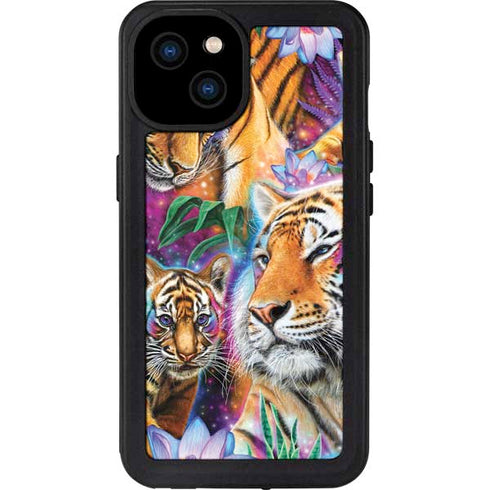 Daydream Galaxy Tigers by Sheena Pike iPhone 15 Plus Waterproof Case